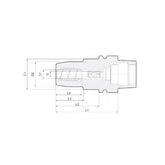GP HSK50E With Adjustable Axial Length  BGPHSK50EHY06070M  BGPHSK50EHY06070M - Big-tools Industrial Supply Tools for Metal Cutting